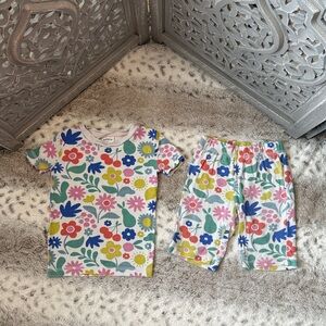 Mini Boden matching set girls 4T rainbow floral fruit pajamas girlhoodcore